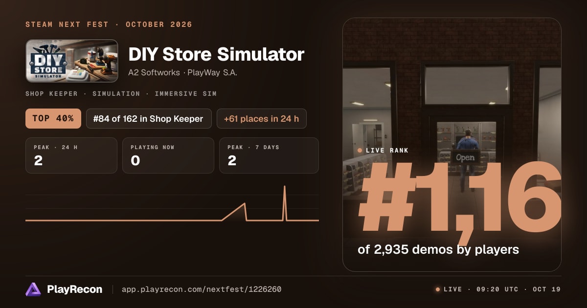 DIY Store Simulator allo Steam Next Fest