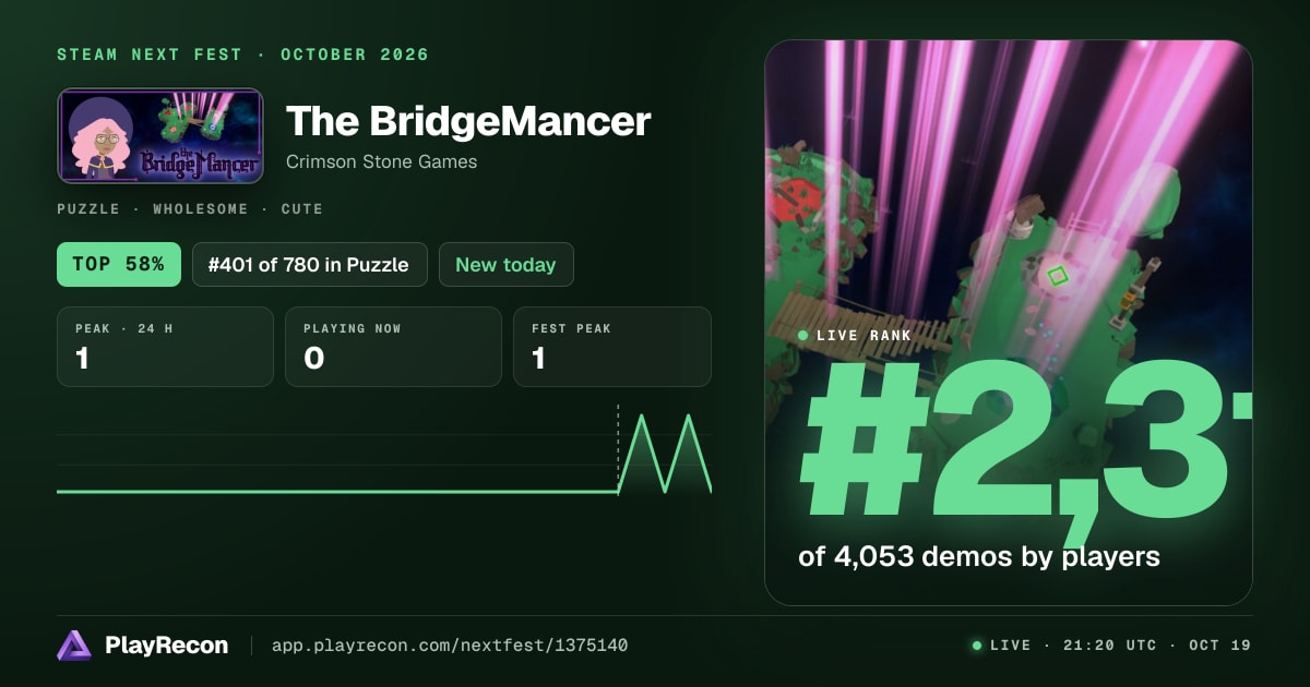 The BridgeMancer au Steam Next Fest