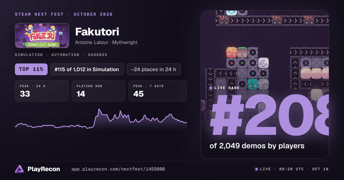 Fakutori in Steam Next Fest