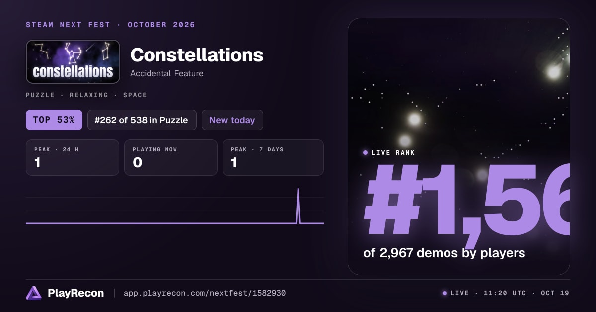 Constellations in Steam Next Fest