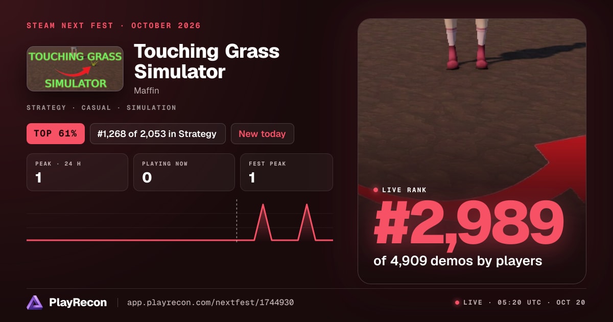 Touching Grass Simulator au Steam Next Fest