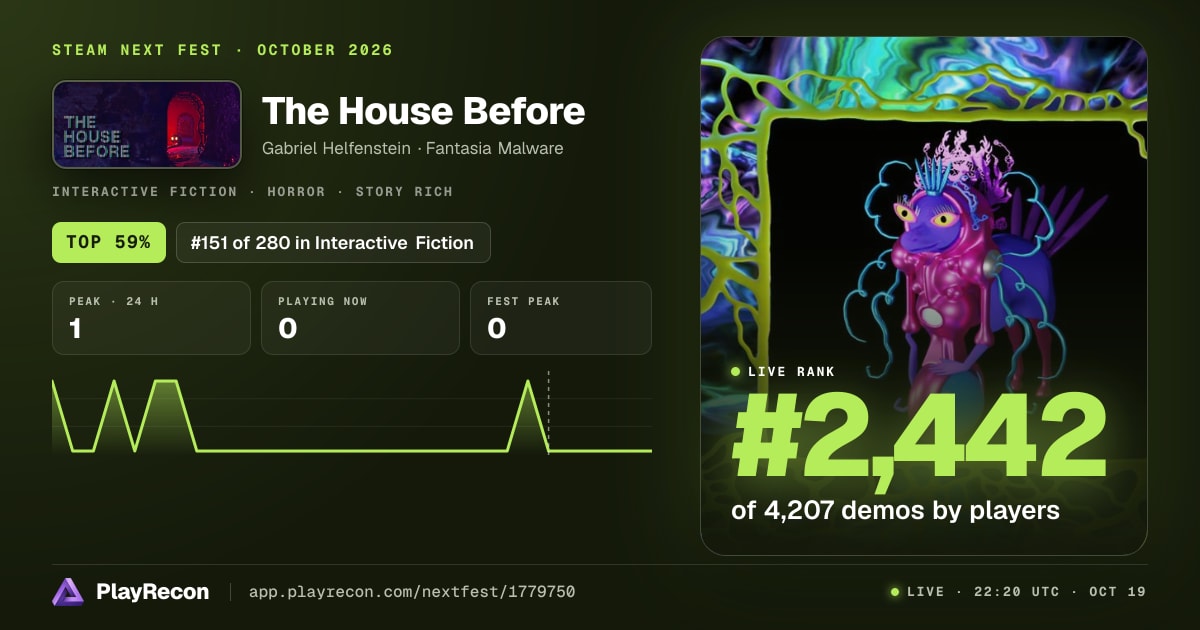 The House Before in Steam Next Fest
