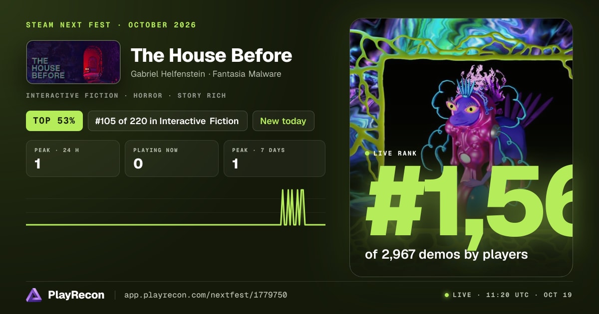 The House Before im Steam Next Fest