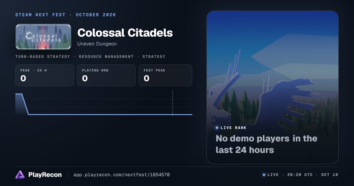 Colossal Citadels in Steam Next Fest