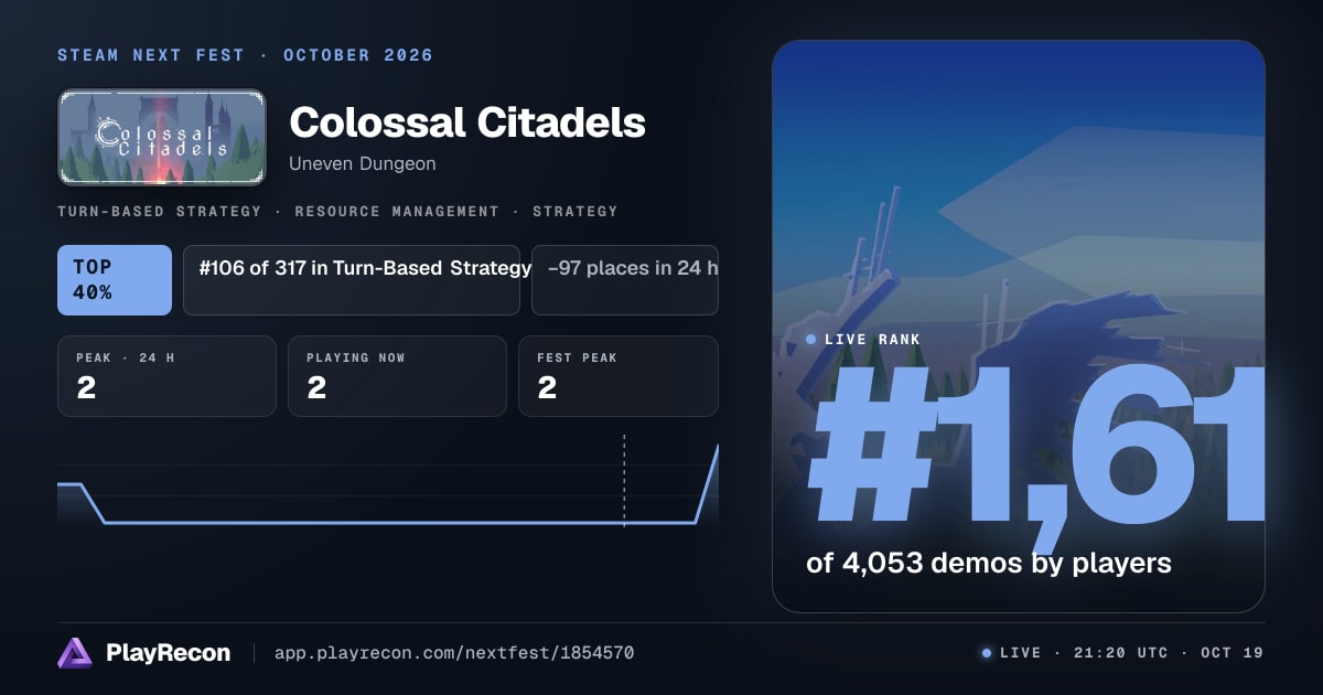 Colossal Citadels на Steam Next Fest