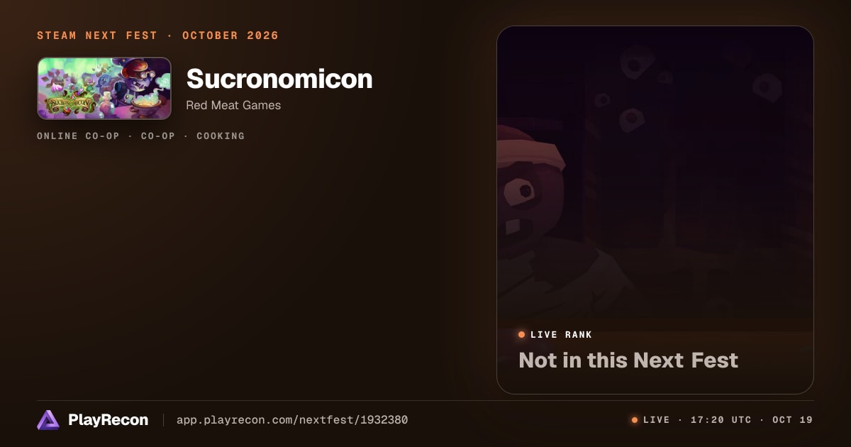 Sucronomicon allo Steam Next Fest