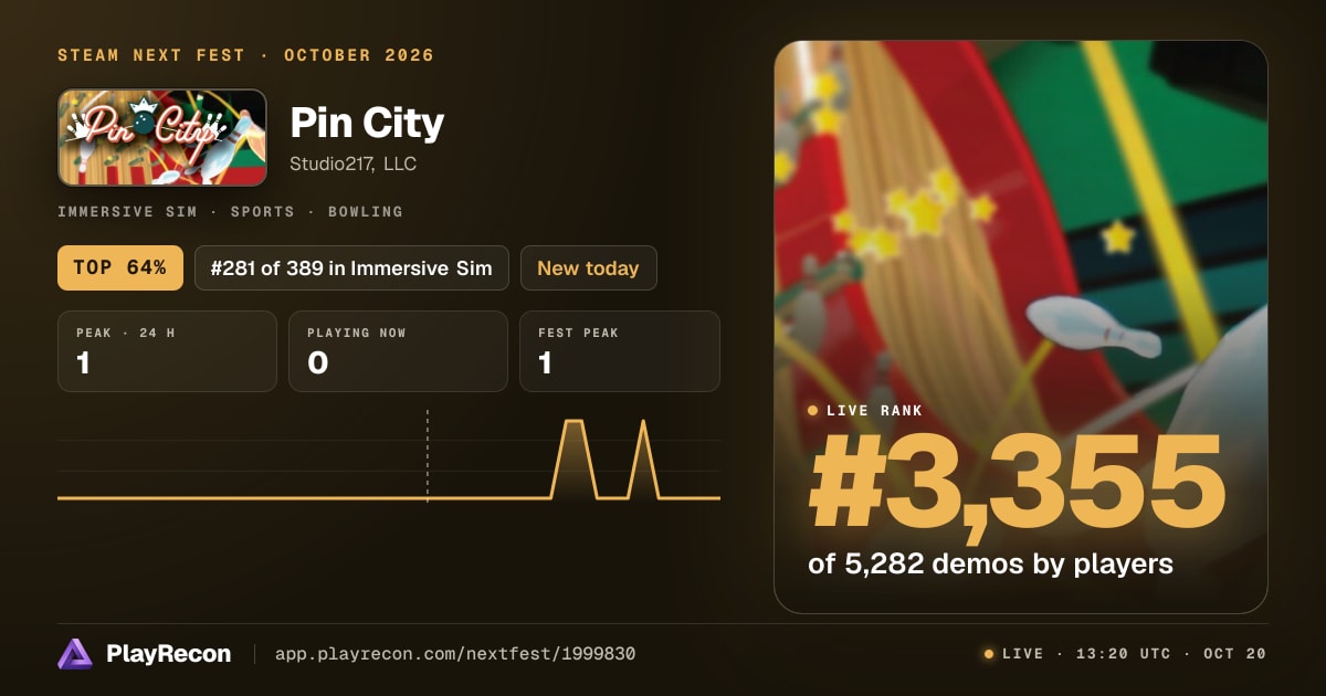 Pin City на Steam Next Fest