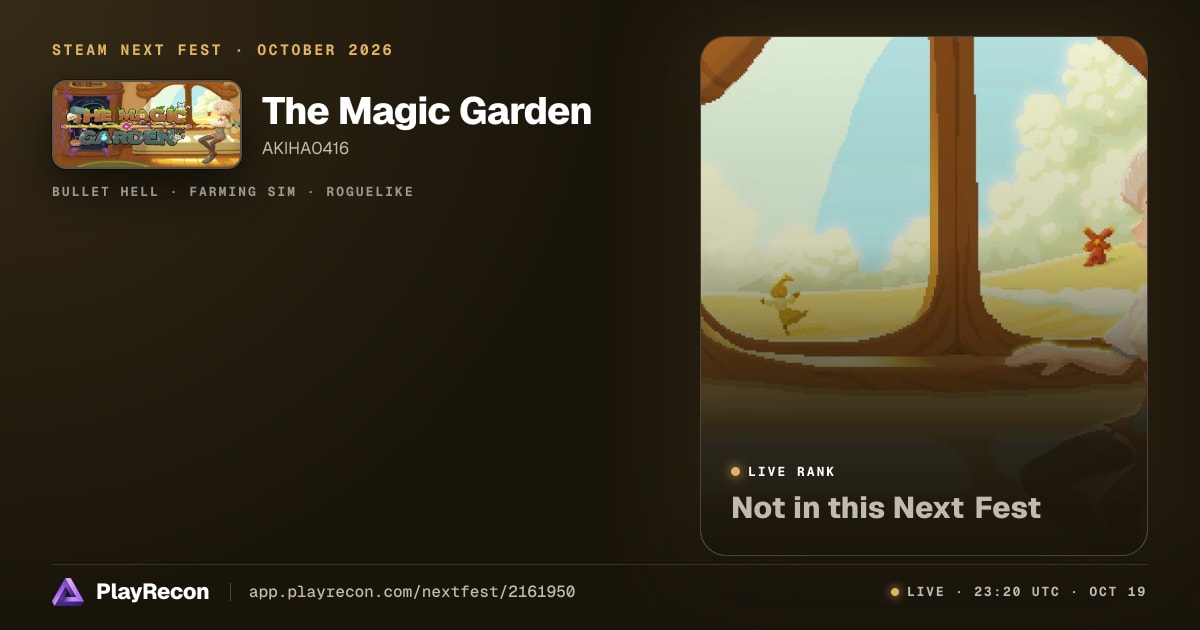 The Magic Garden im Steam Next Fest