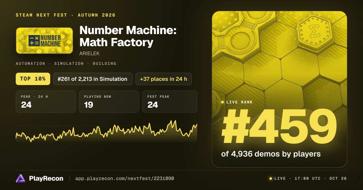 Number Machine: Math Factory in Steam Next Fest