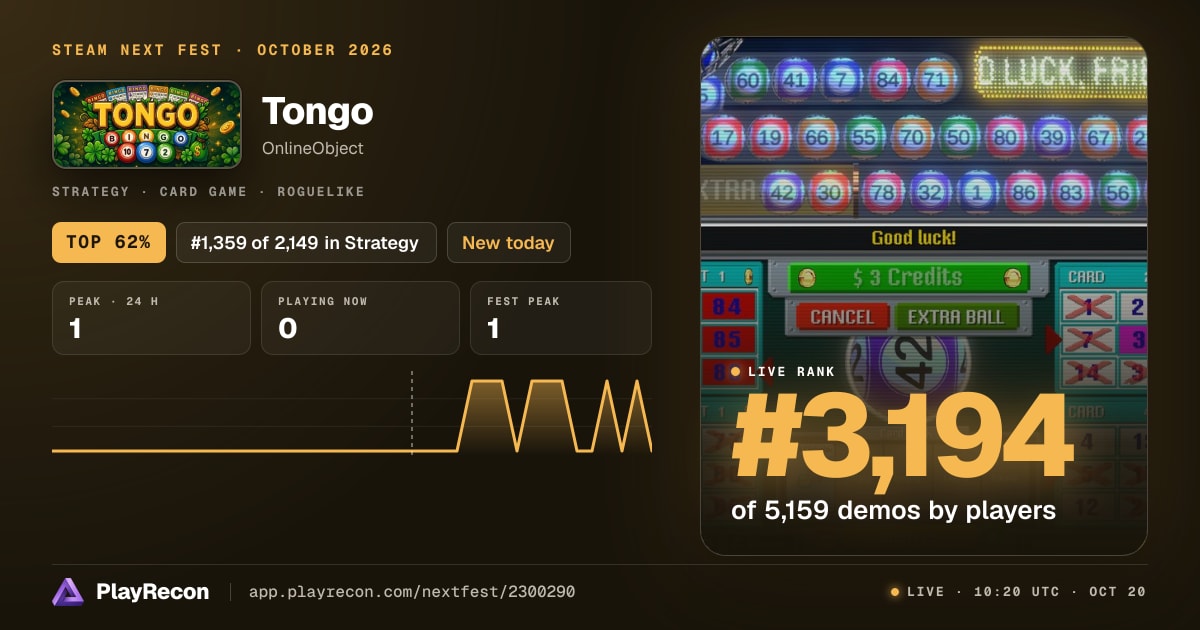 Tongo allo Steam Next Fest