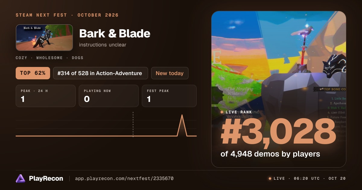 Bark & Blade in Steam Next Fest