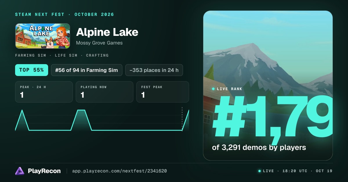 Alpine Lake en el Steam Next Fest
