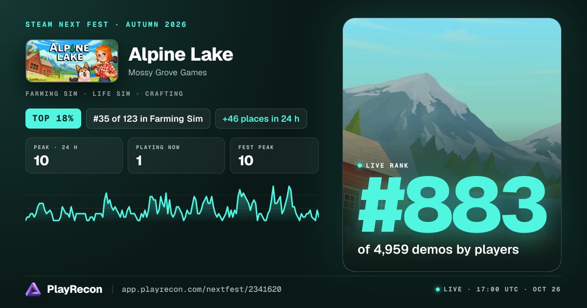 Alpine Lake на Steam Next Fest