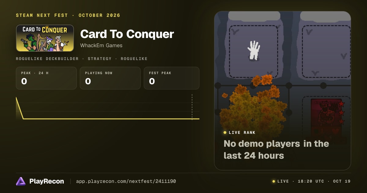 Card To Conquer im Steam Next Fest