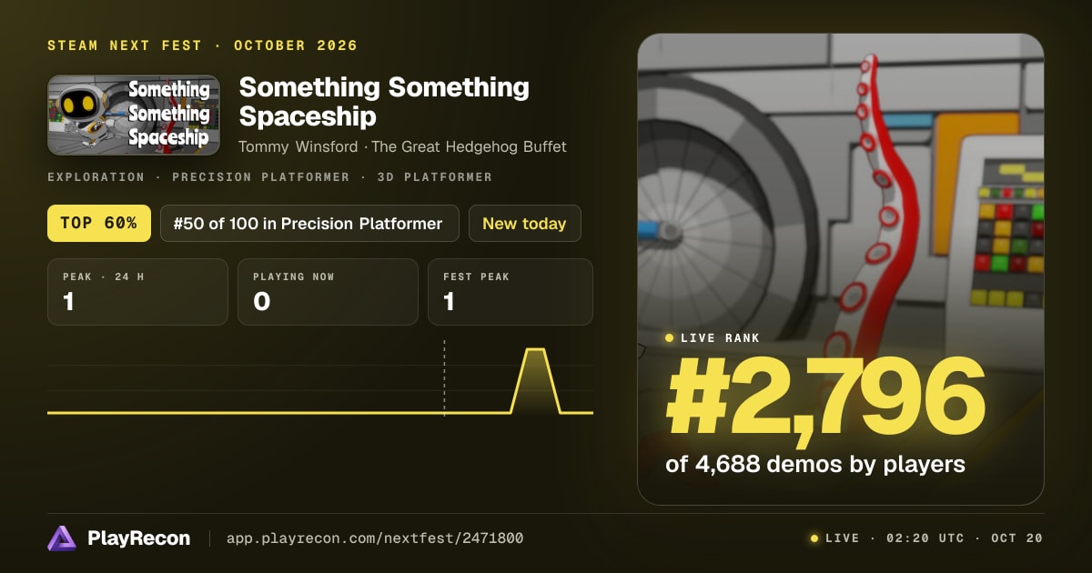Something Something Spaceship allo Steam Next Fest