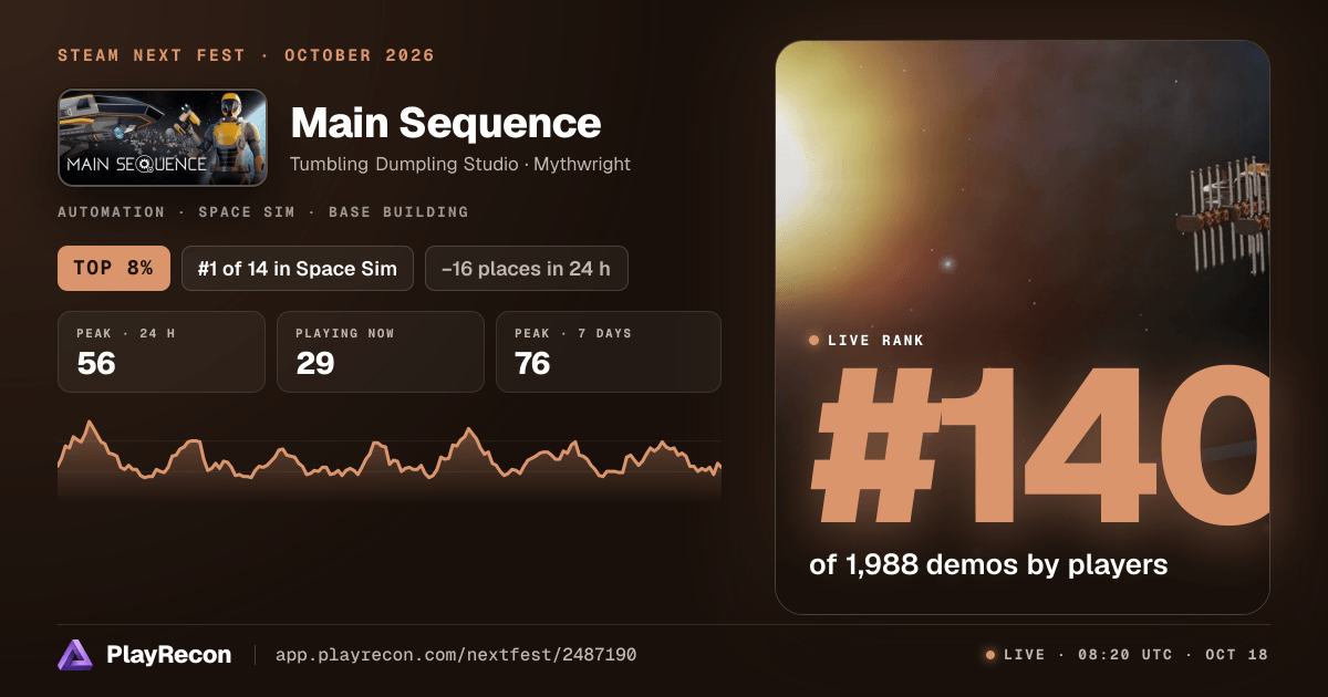 Main Sequence im Steam Next Fest