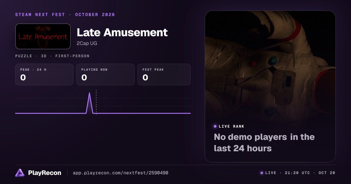 Late Amusement in Steam Next Fest