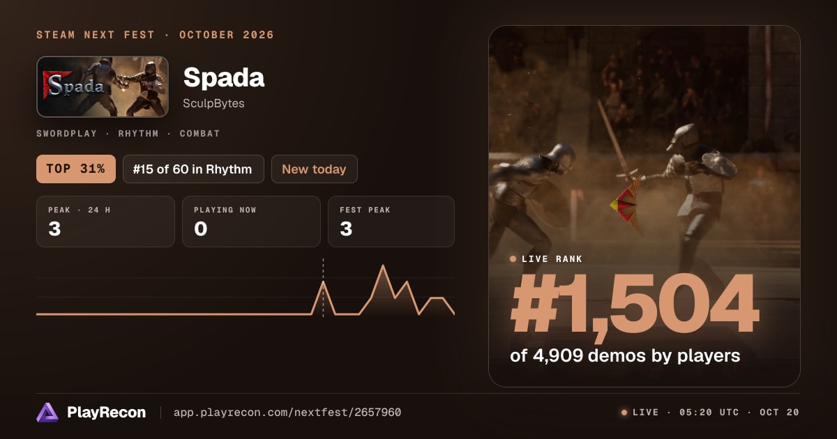 Spada in Steam Next Fest