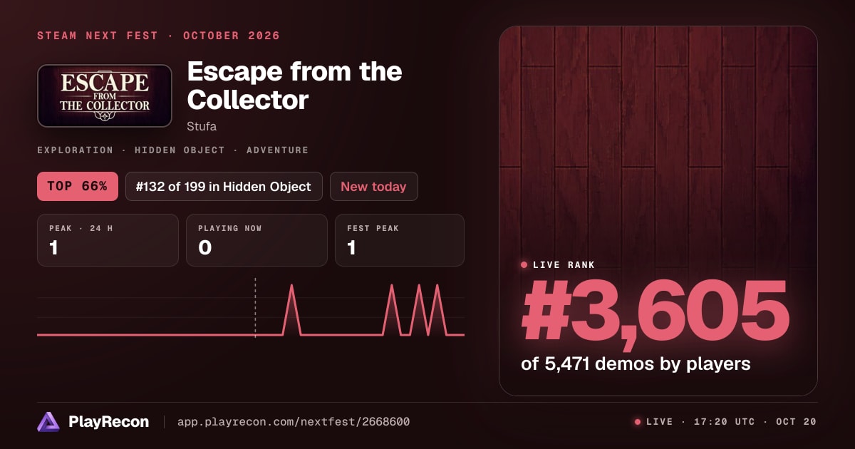 Escape from the Collector in Steam Next Fest