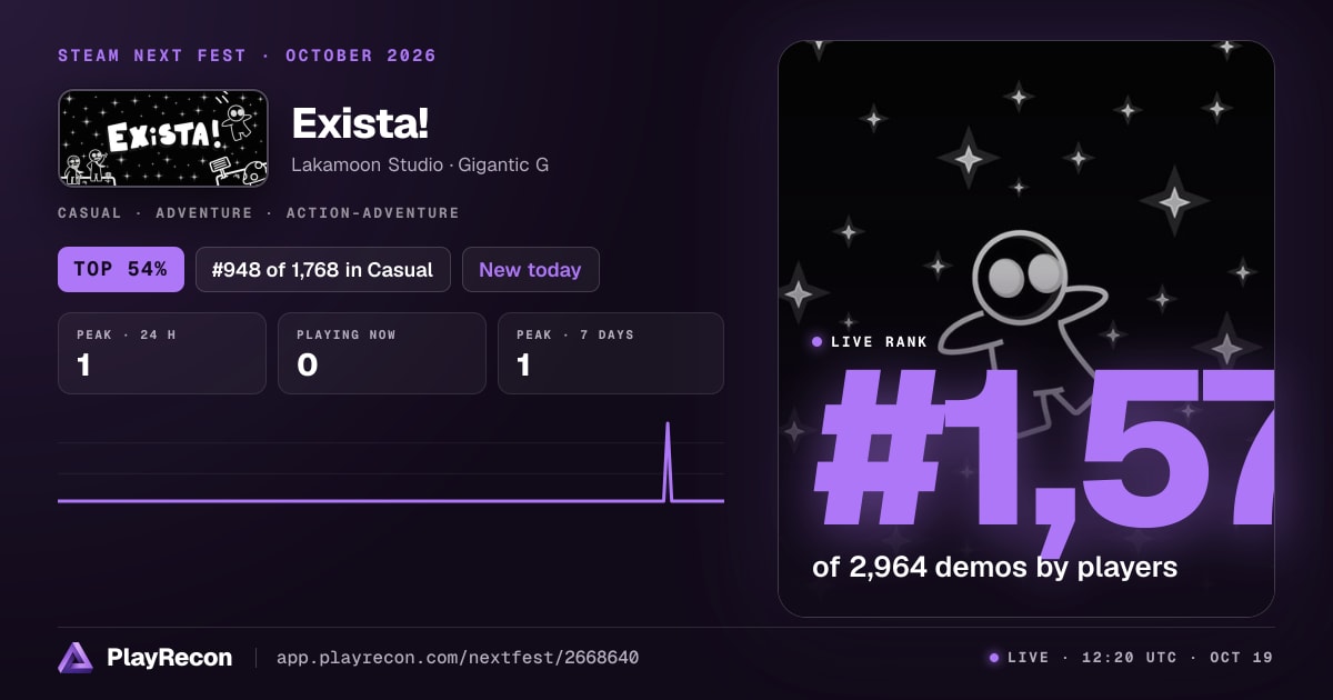 Exista! im Steam Next Fest