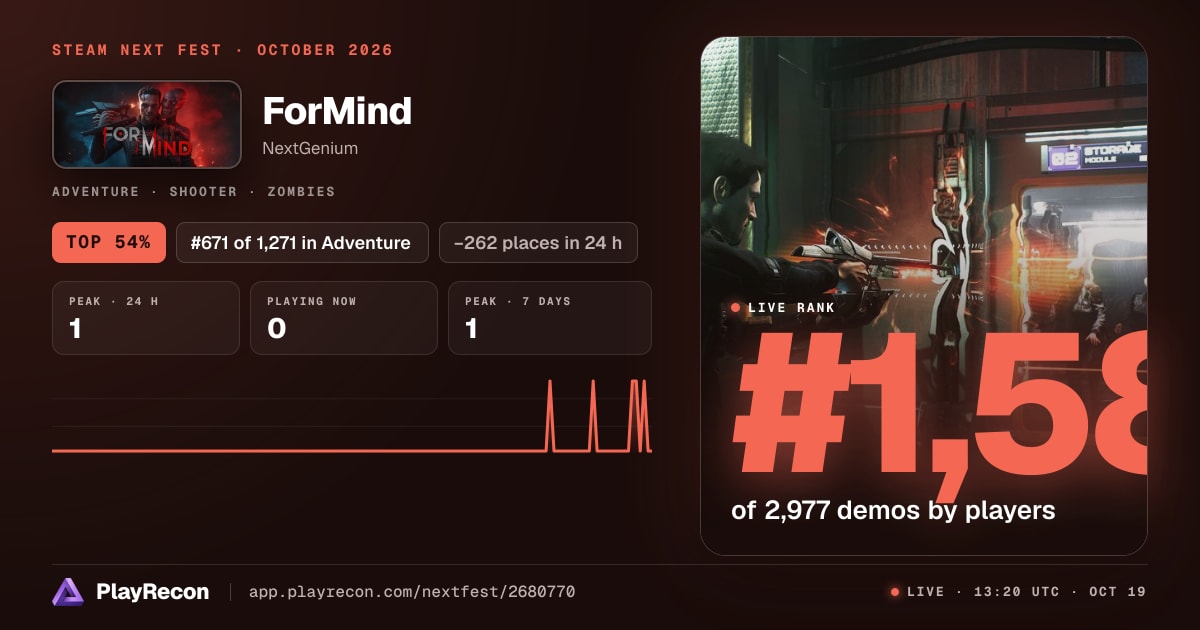 ForMind allo Steam Next Fest