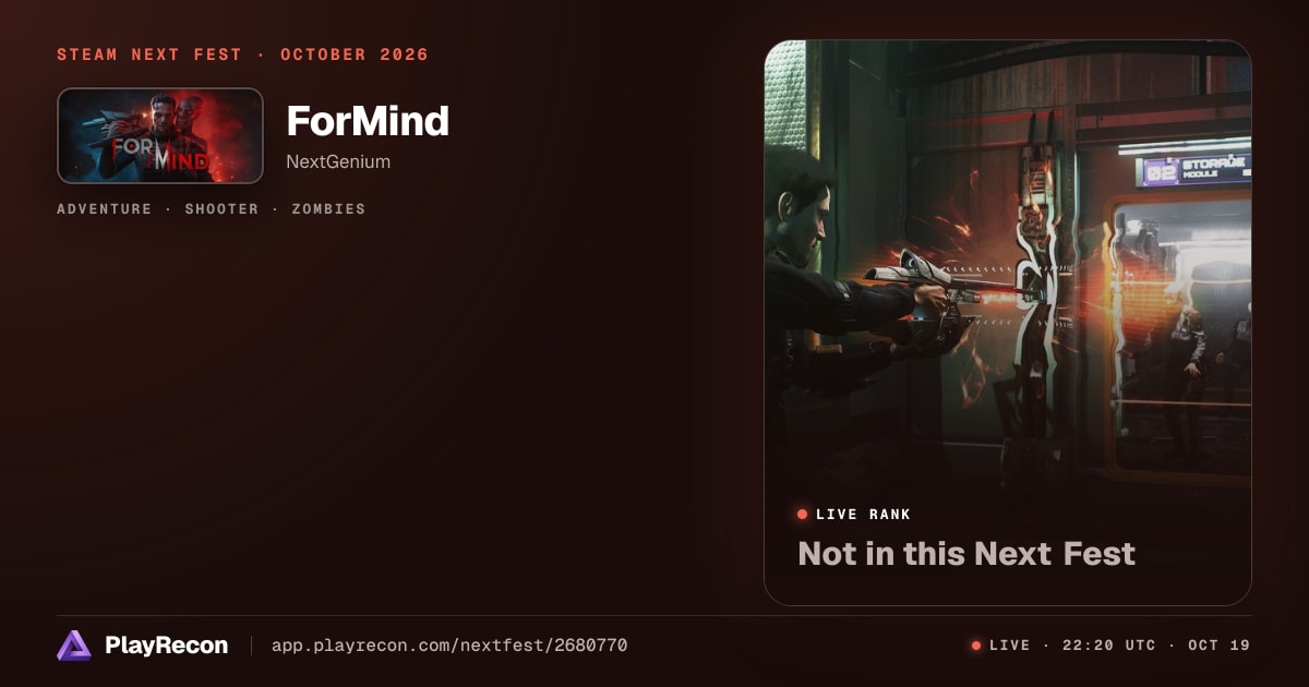 ForMind на Steam Next Fest
