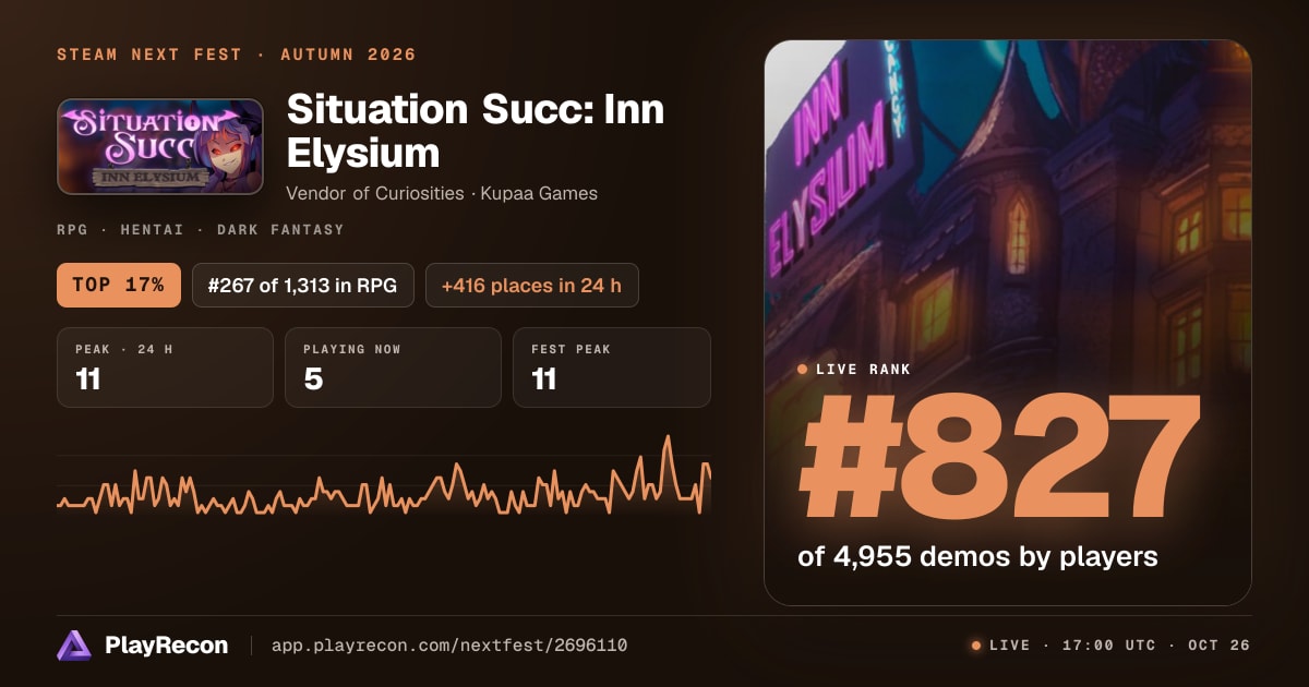 Situation Succ: Inn Elysium in Steam Next Fest