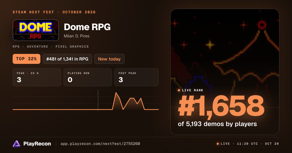 Dome RPG im Steam Next Fest