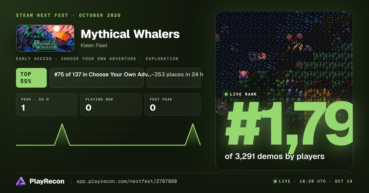 Mythical Whalers на Steam Next Fest