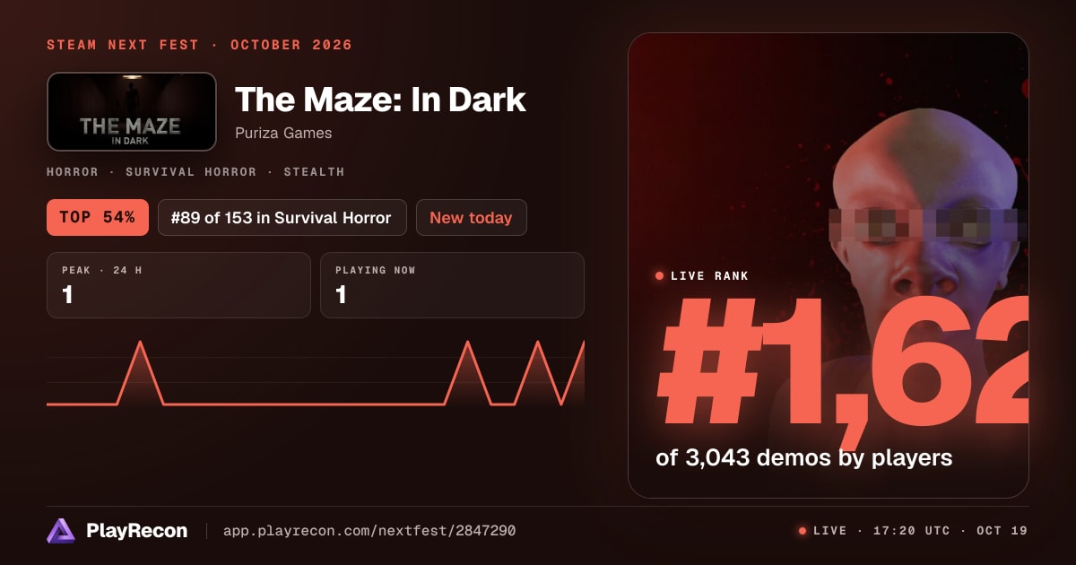 The Maze: In Dark im Steam Next Fest