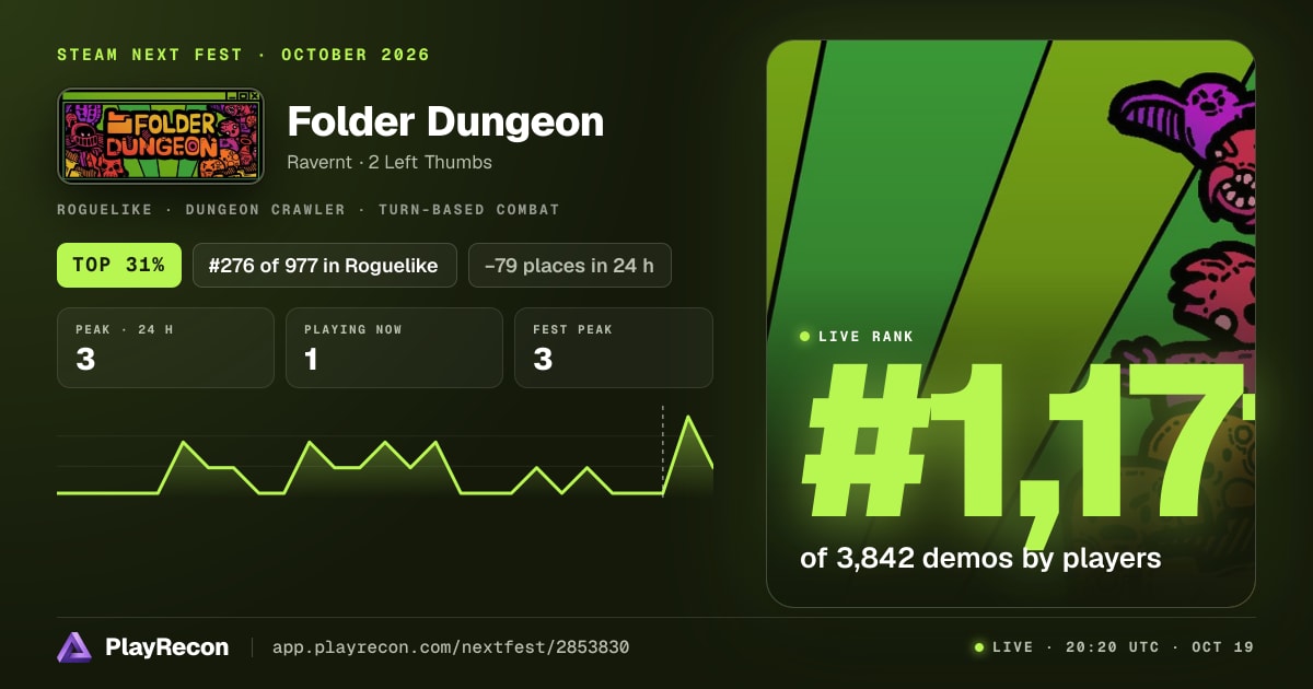 Folder Dungeon in Steam Next Fest