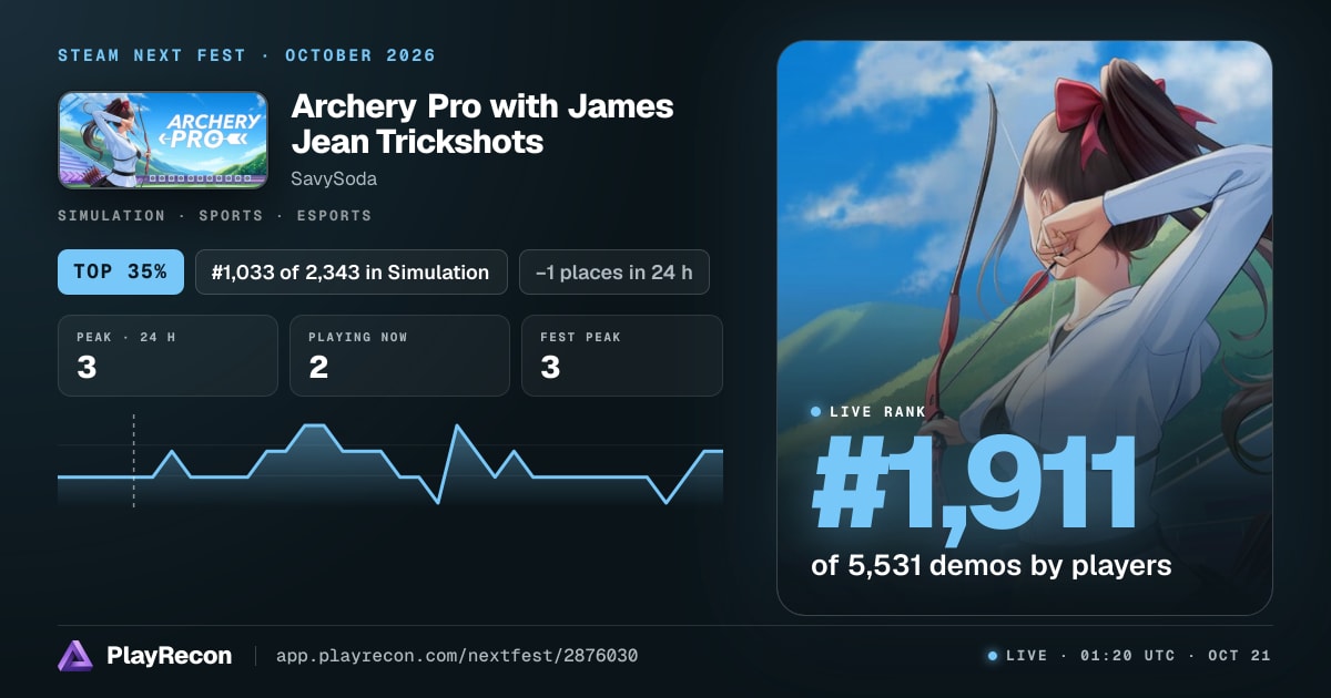 Archery Pro with James Jean Trickshots im Steam Next Fest