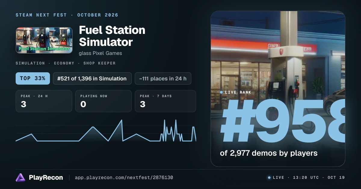 Fuel Station Simulator au Steam Next Fest