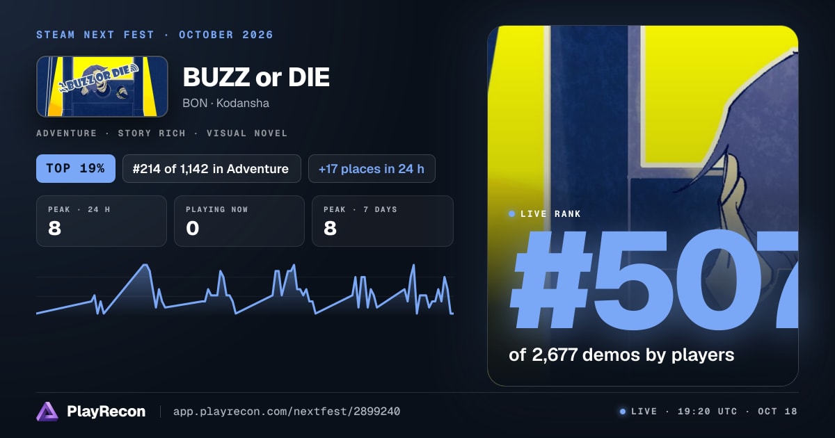 BUZZ or DIE in Steam Next Fest