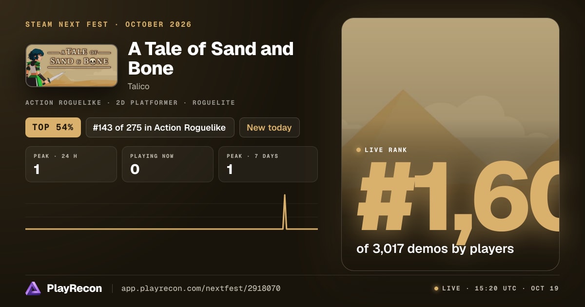 A Tale of Sand and Bone in Steam Next Fest