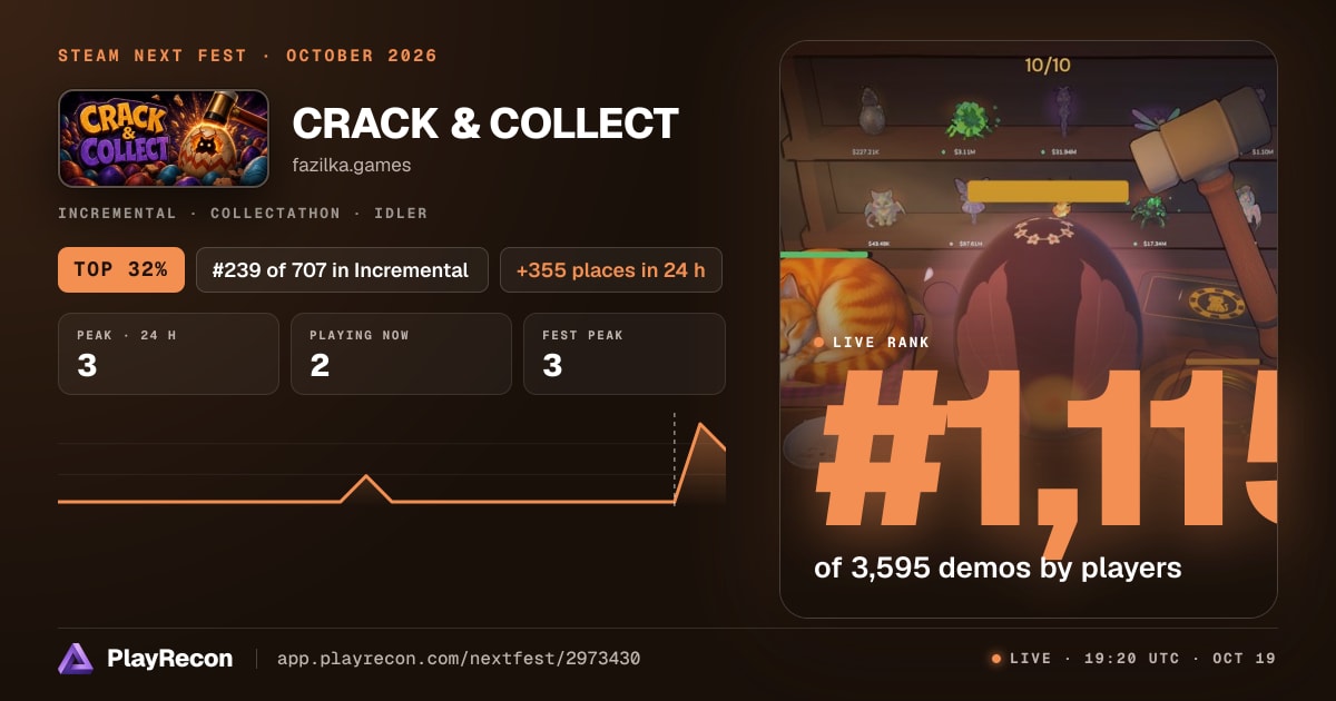 CRACK & COLLECT in Steam Next Fest
