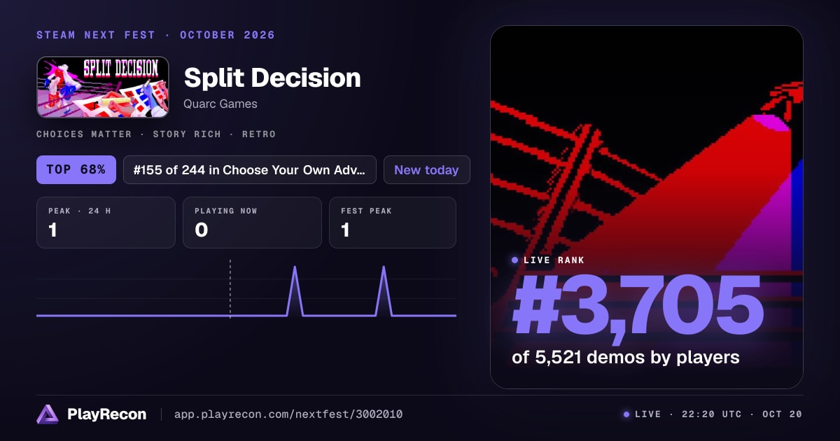 Split Decision на Steam Next Fest