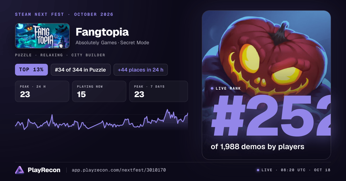 Fangtopia in Steam Next Fest