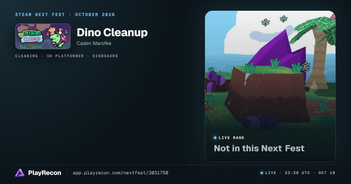 Dino Cleanup in Steam Next Fest