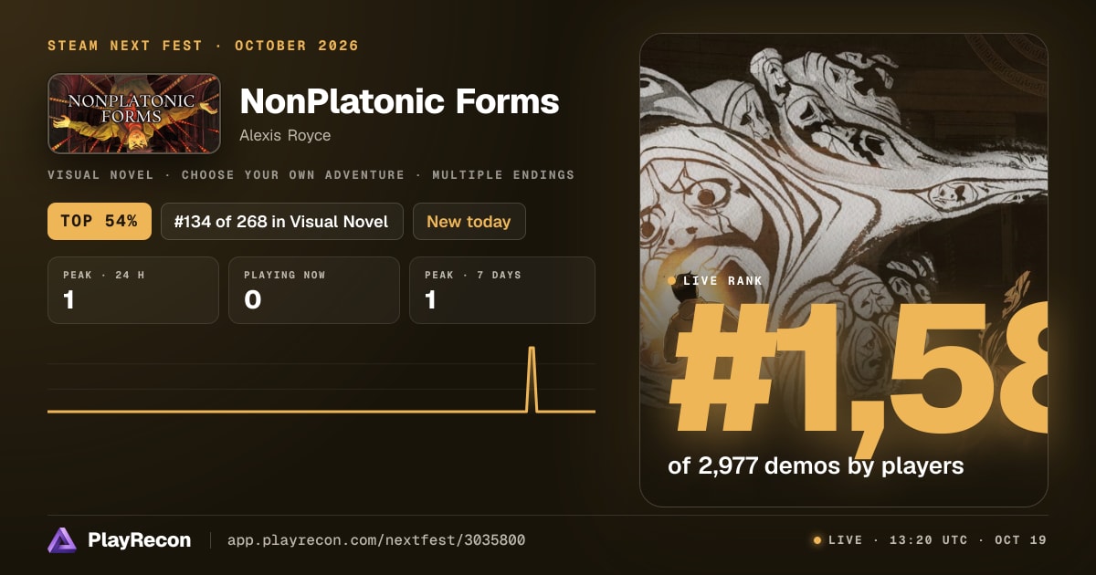 NonPlatonic Forms en el Steam Next Fest