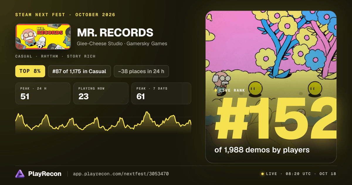 MR. RECORDS in Steam Next Fest