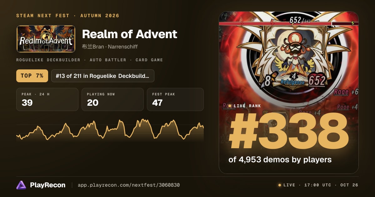 Realm of Advent in Steam Next Fest