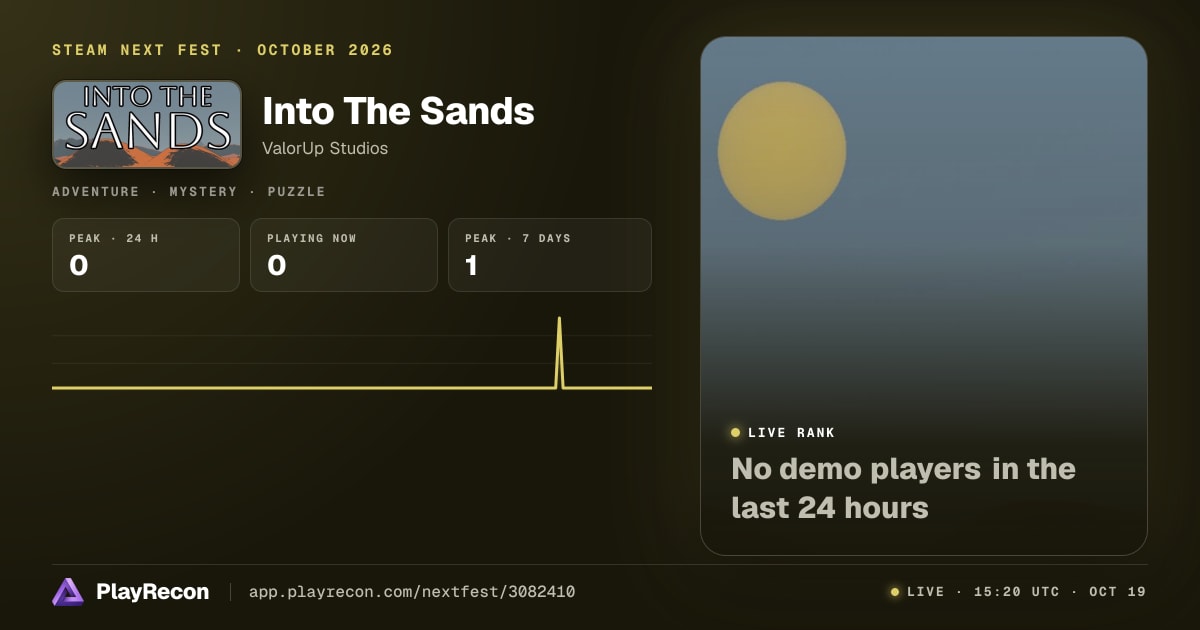 Into The Sands im Steam Next Fest