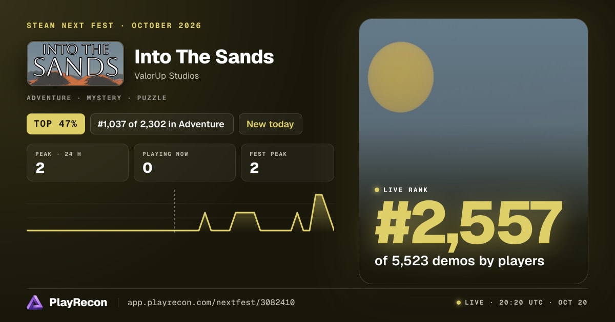 Into The Sands en el Steam Next Fest
