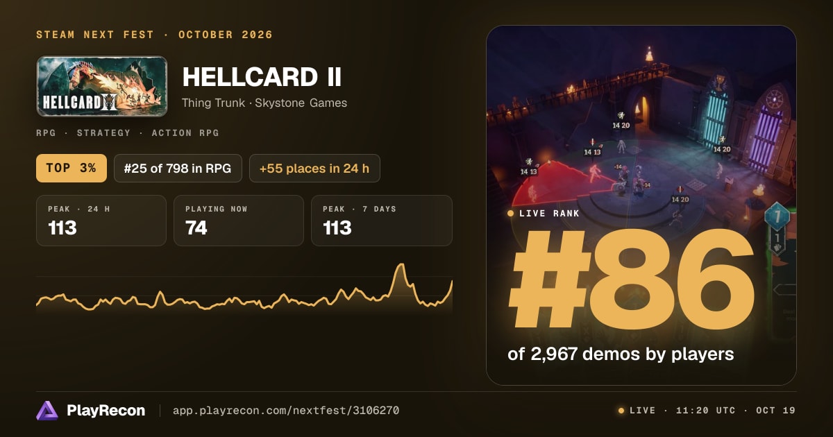 HELLCARD II in Steam Next Fest