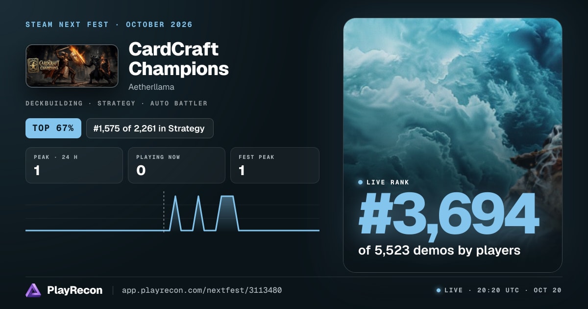 CardCraft Champions на Steam Next Fest