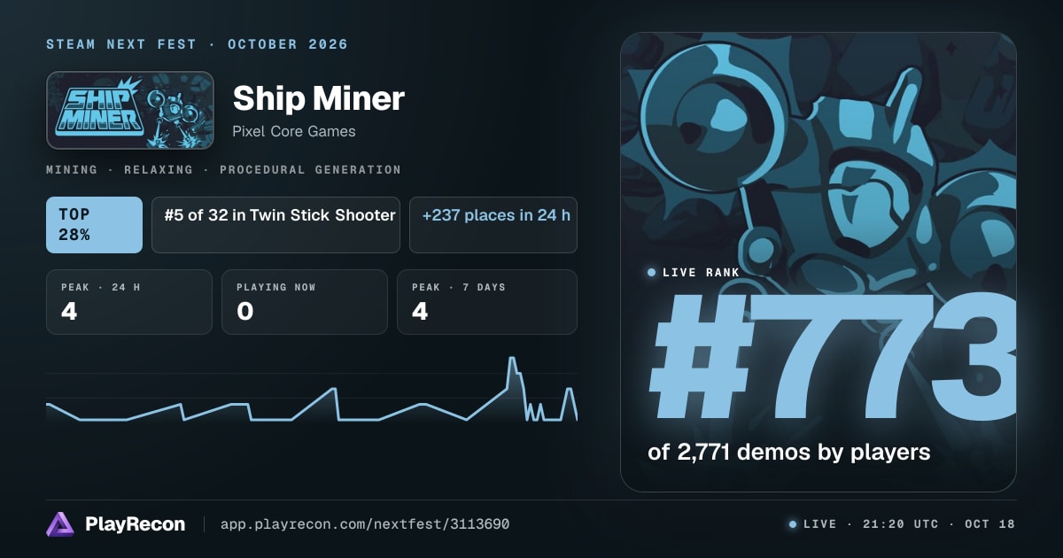 Ship Miner au Steam Next Fest
