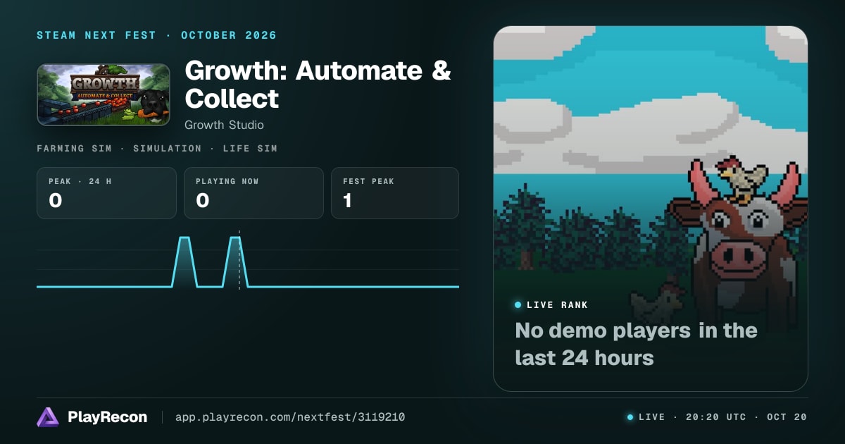 Growth: Automate & Collect in Steam Next Fest