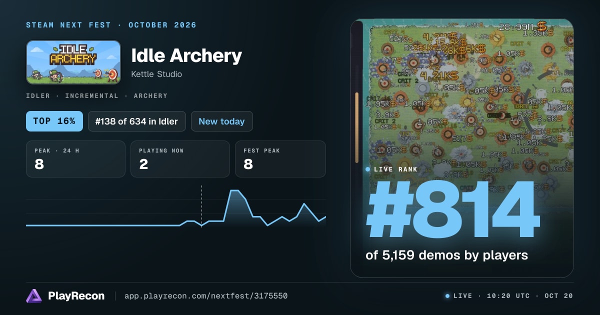 Idle Archery im Steam Next Fest