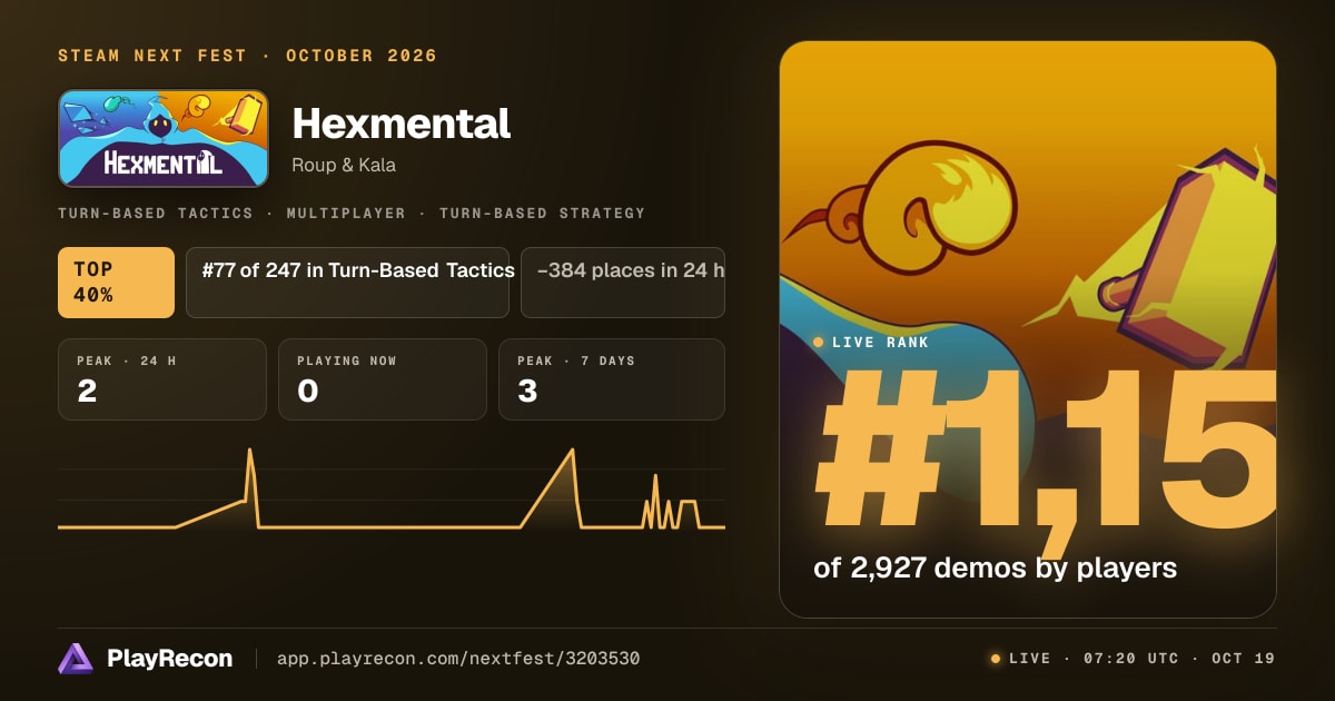 Hexmental im Steam Next Fest